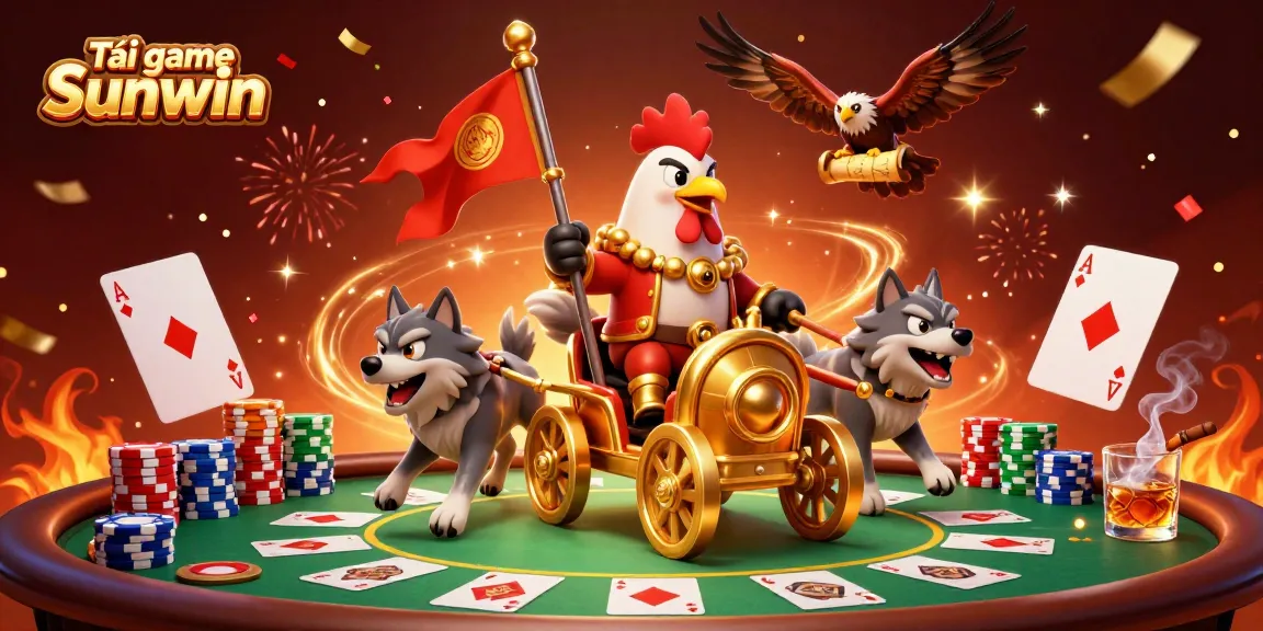 Execute your strategy with Tải game Sunwin, featuring a dynamic casino scene of legendary characters and gaming elements.