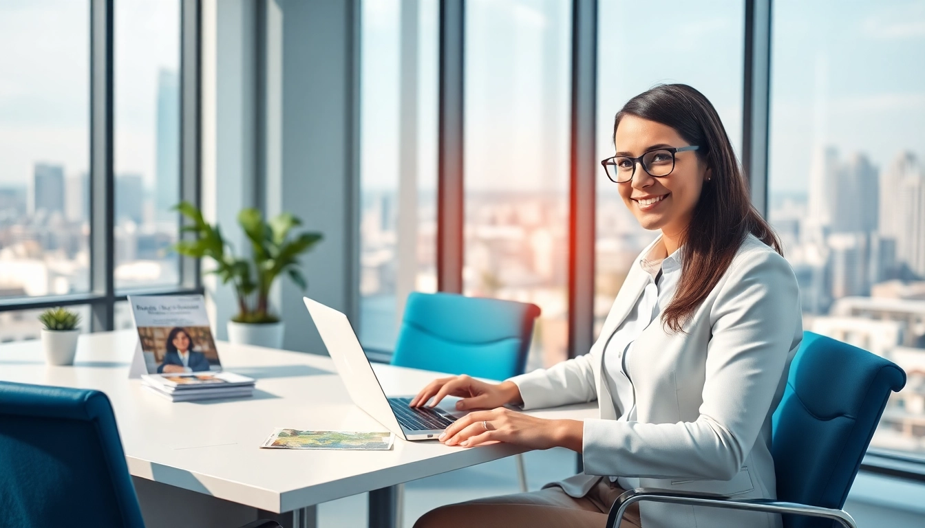 Immobilienmakler Frankfurt Eckenheim berät Kunden am modernen Arbeitsplatz mit digitalen Plänen.