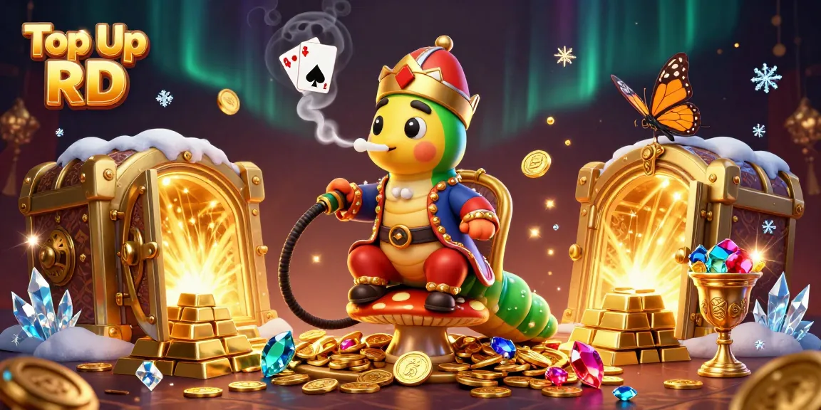Top Up RD dengan proses cepat dan aman, ilustrasi karakter menarik yang menggambarkan pengalaman bermain game online.